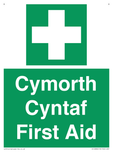 Cymorth Cyntaf First Aid in Welsh